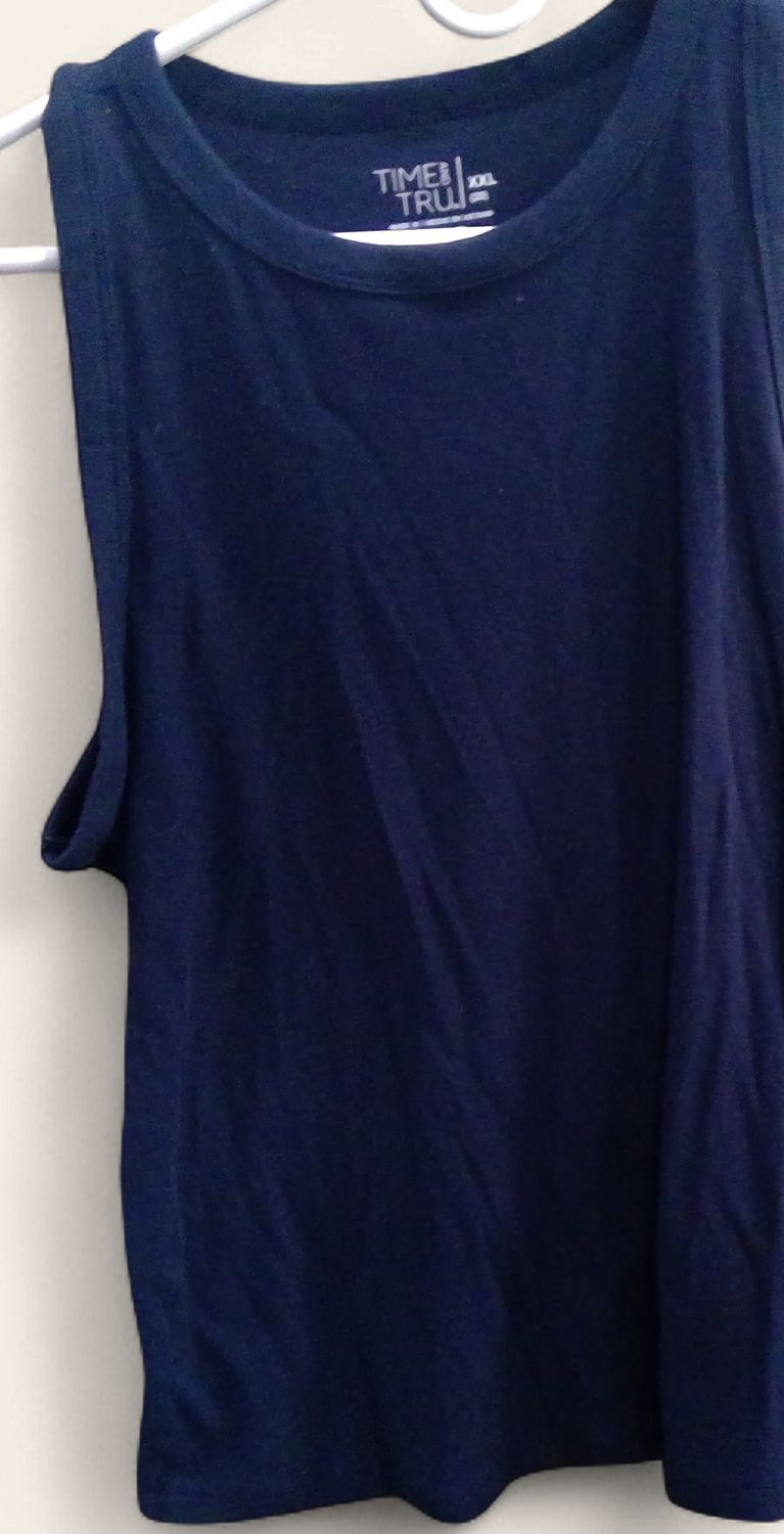 Time& Tru Navy Blue Sleeveless Tank Top Size 2xl Time& Tru Navy Blue Sleeveless Tank Top Size 2xl