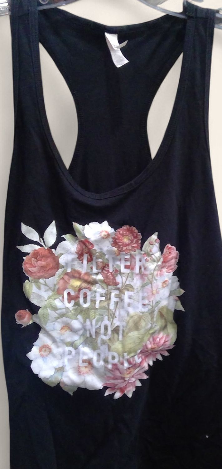 Ideal T Navy Blue Tank Top With Watercolor Design Size 2xl Ideal T Navy Blue Tank Top With Watercolor Design Size 2xl