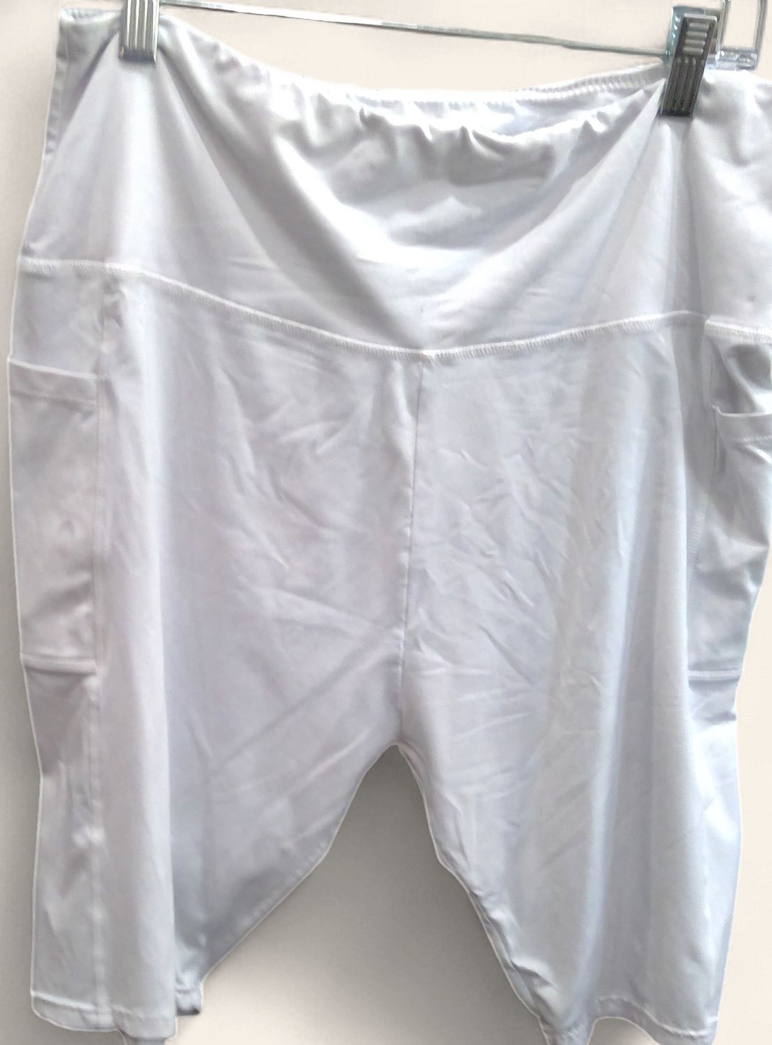 White High Waisted Biker Shorts Size 3xl White High Waisted Biker Shorts Size 3xl