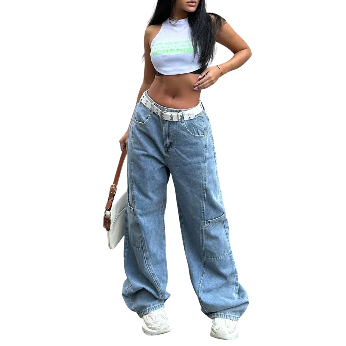 Womens Wide Leg Jeans Size MED Womens Wide Leg Jeans Size MED