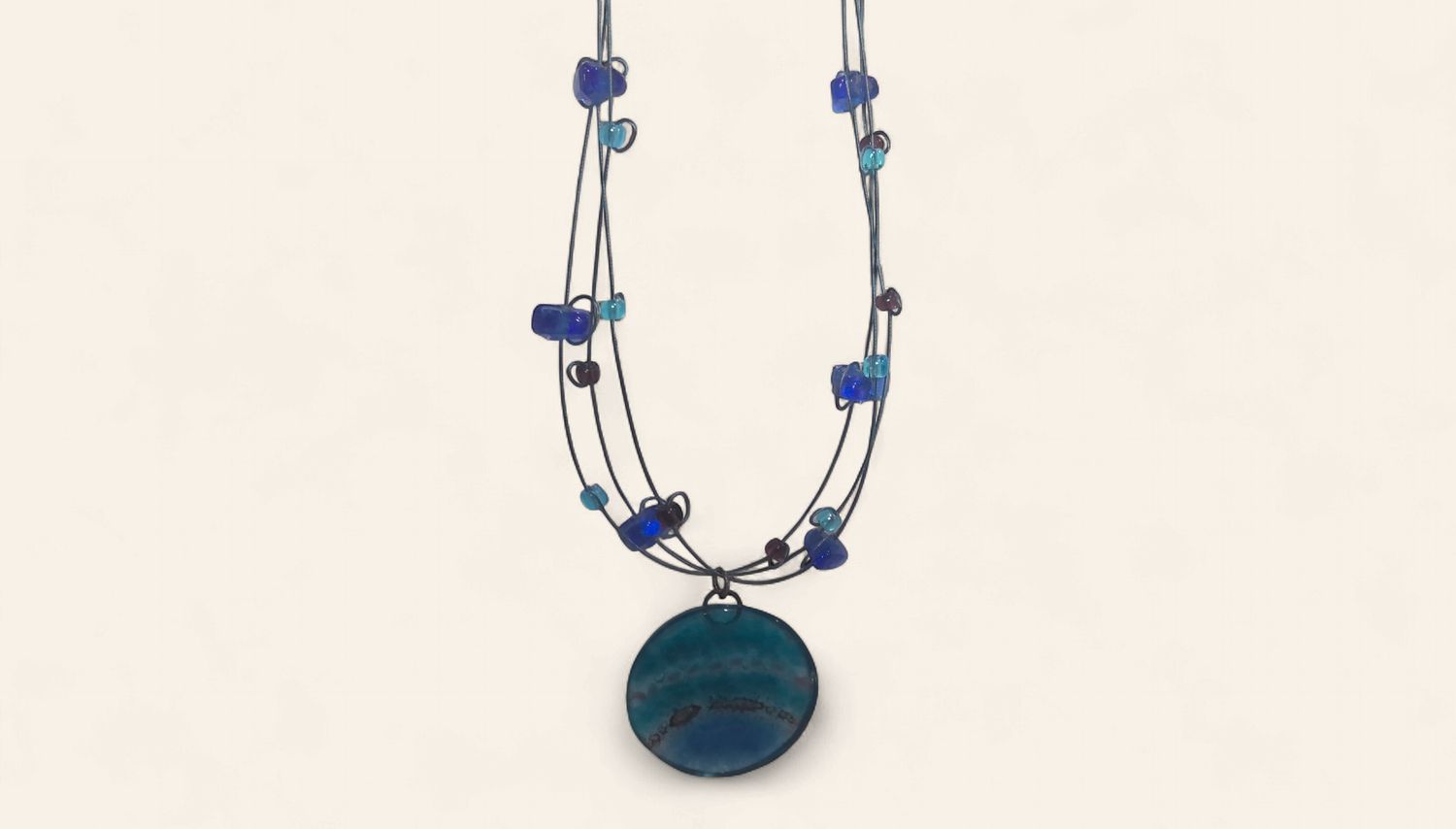 Handmade Aqua Choker Necklace Handmade Aqua Choker Necklace