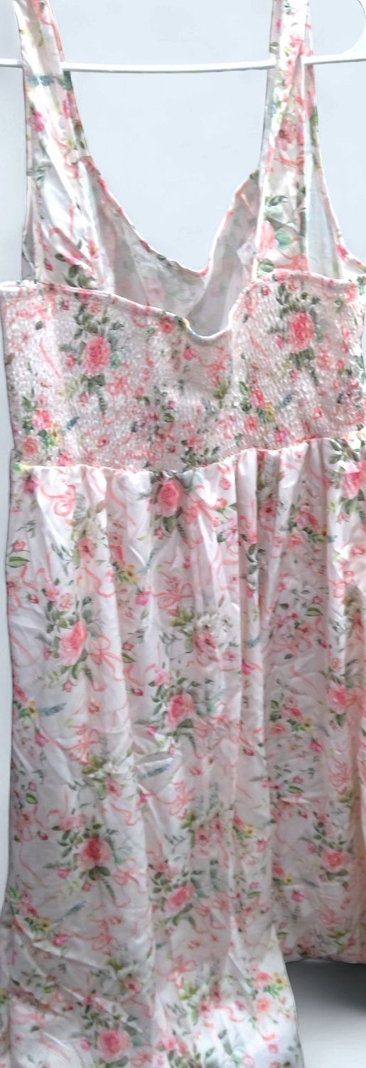 Shein Curve White Pink Floral Dress Rose Print Size 2xl Shein Curve White Pink Floral Dress Rose Print Size 2xl