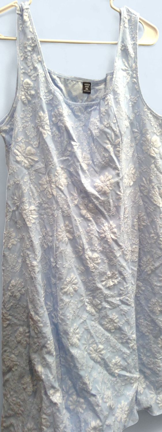 Shein Curve Light Blue Floral Sleeveless Dress Size  3xl