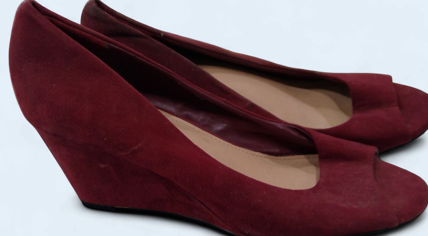 Torrid Maroon Suede Slipon Wedge Size 8.5 Torrid Maroon Suede Slipon Wedge Size 8.5