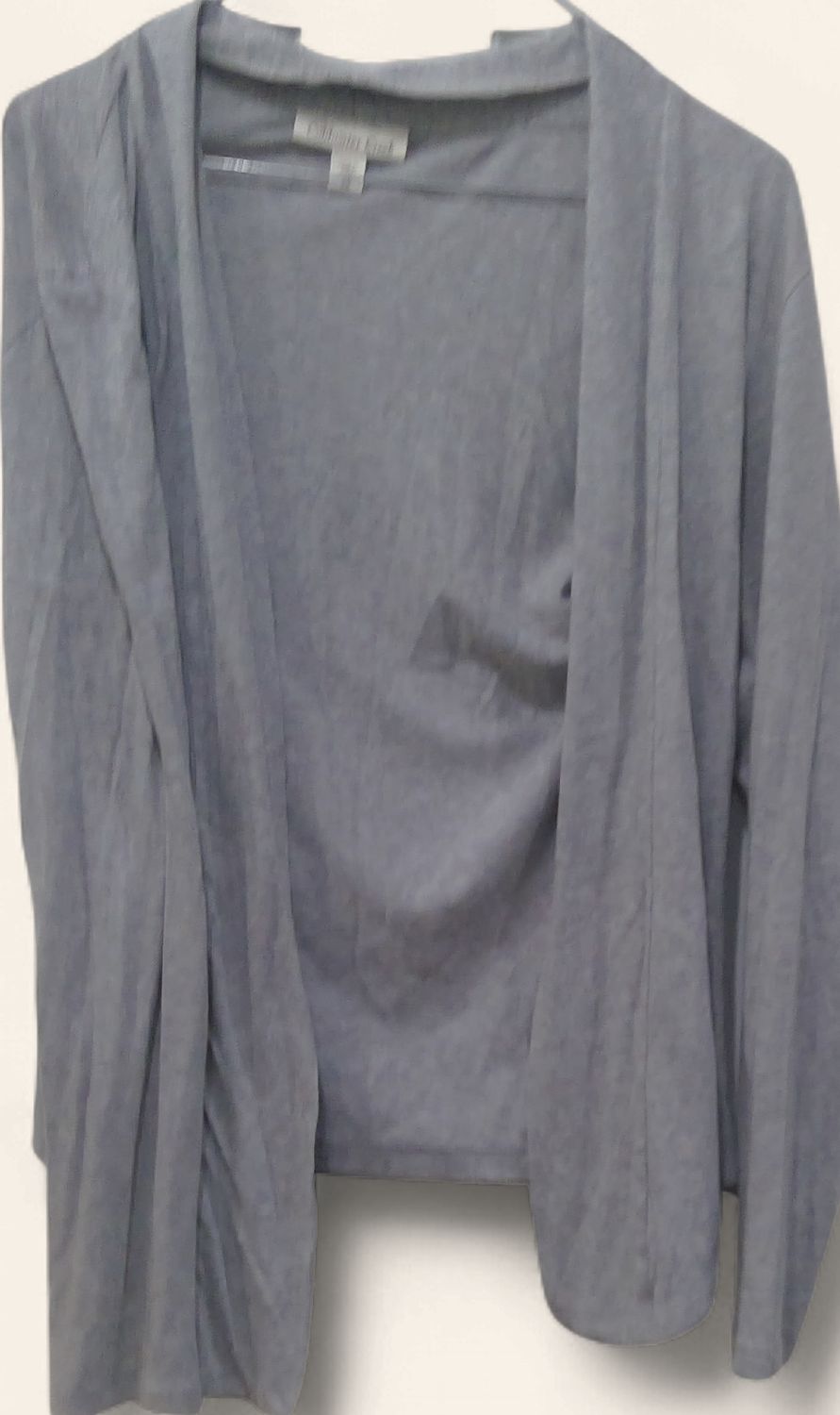 Coldwater Creek Gray Open Front Knit Cardigan Size s