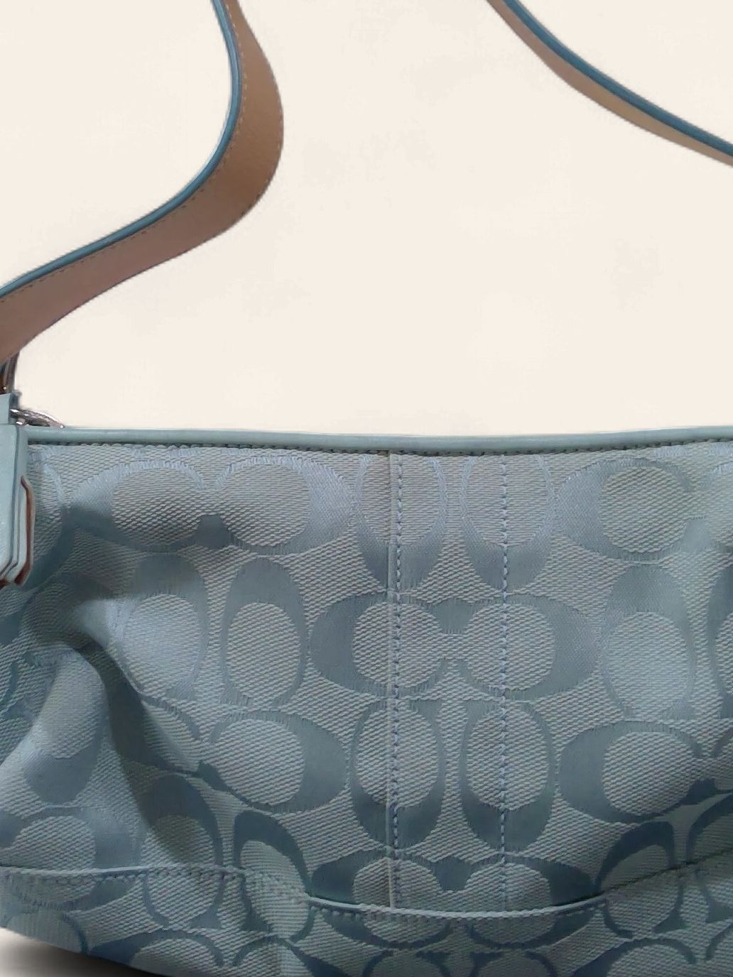 Coach Aqua Blue Shoulder Bag Coach Aqua Blue Shoulder Bag