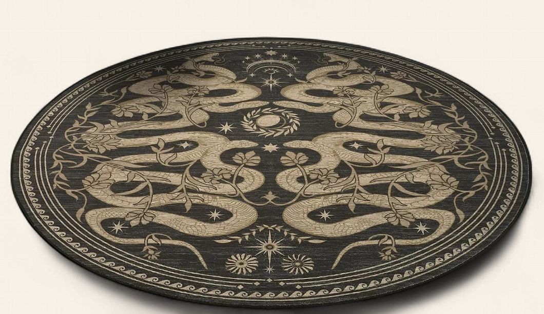 ROYHOME Snake Round Rug ROYHOME Snake Round Rug
