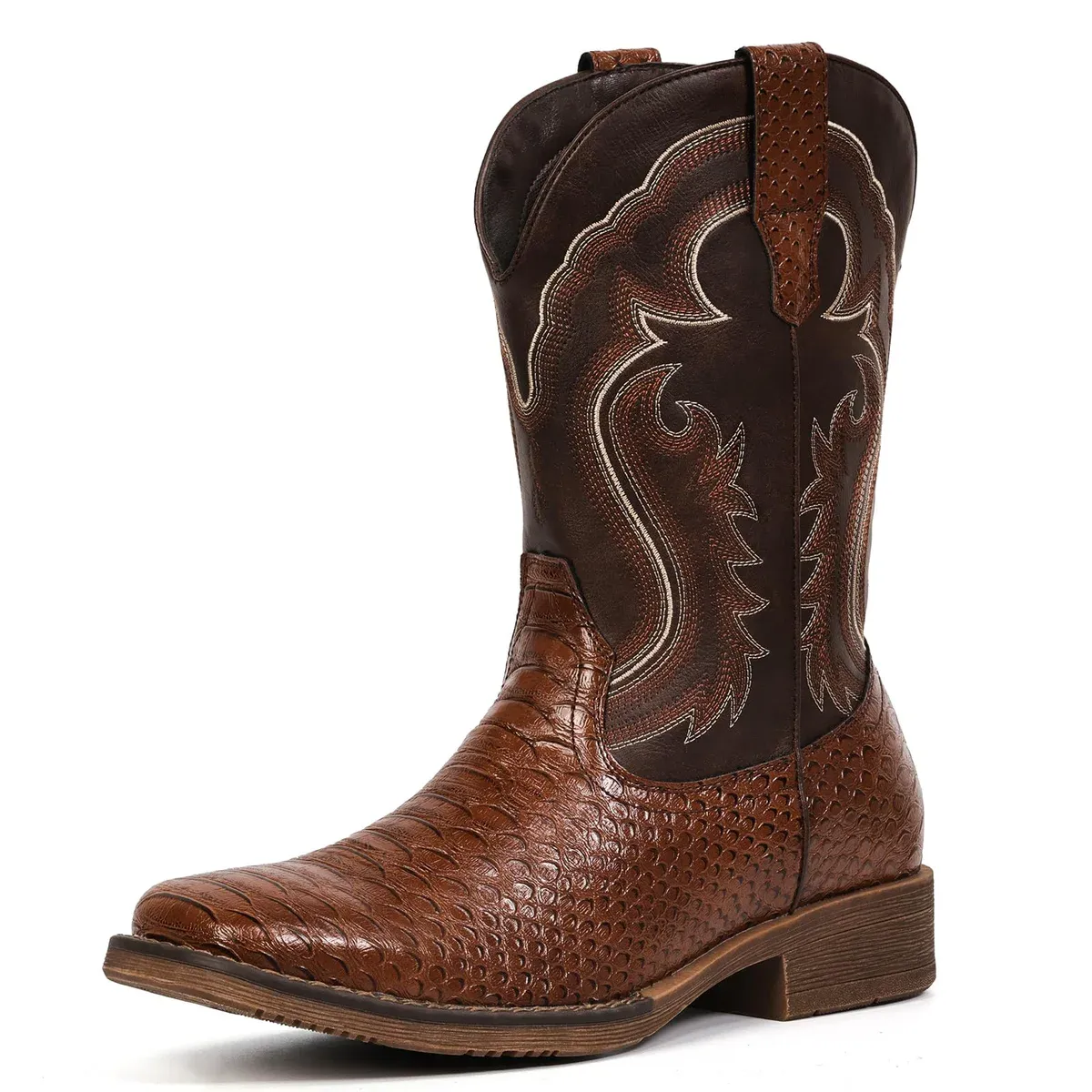 IUV Men's Square Toe Mid Calf Cowboy Boots Size 10