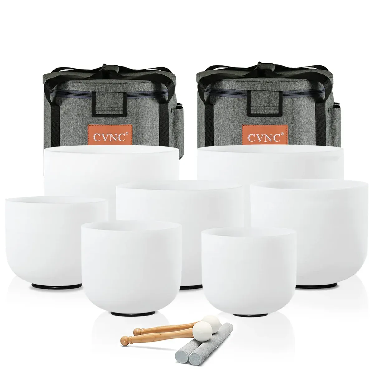 CVNC Crystal Singing Bowl Set with Bags