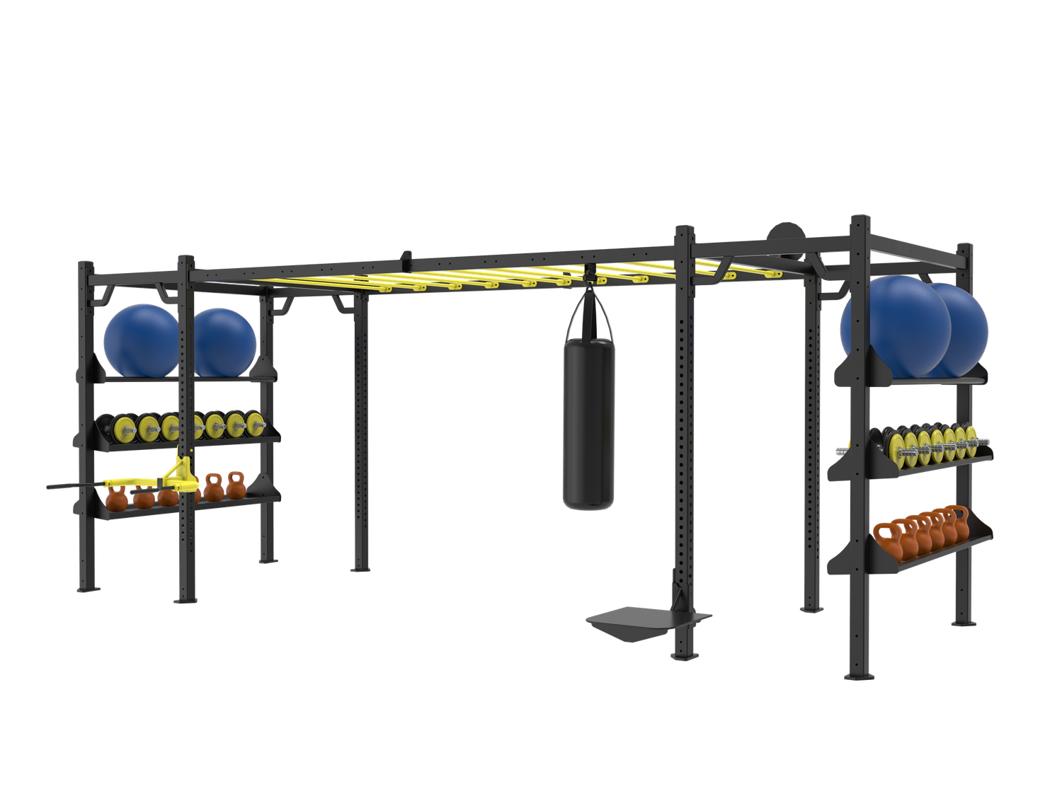 Monkey Bar & Boxing Station with 2 Storage