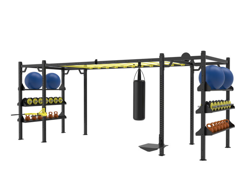 Monkey Bar & Boxing Station with 2 Storage