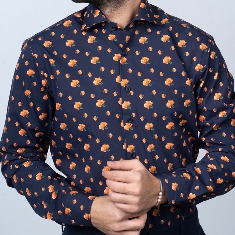 Kurt River Purple Green Orange Floral