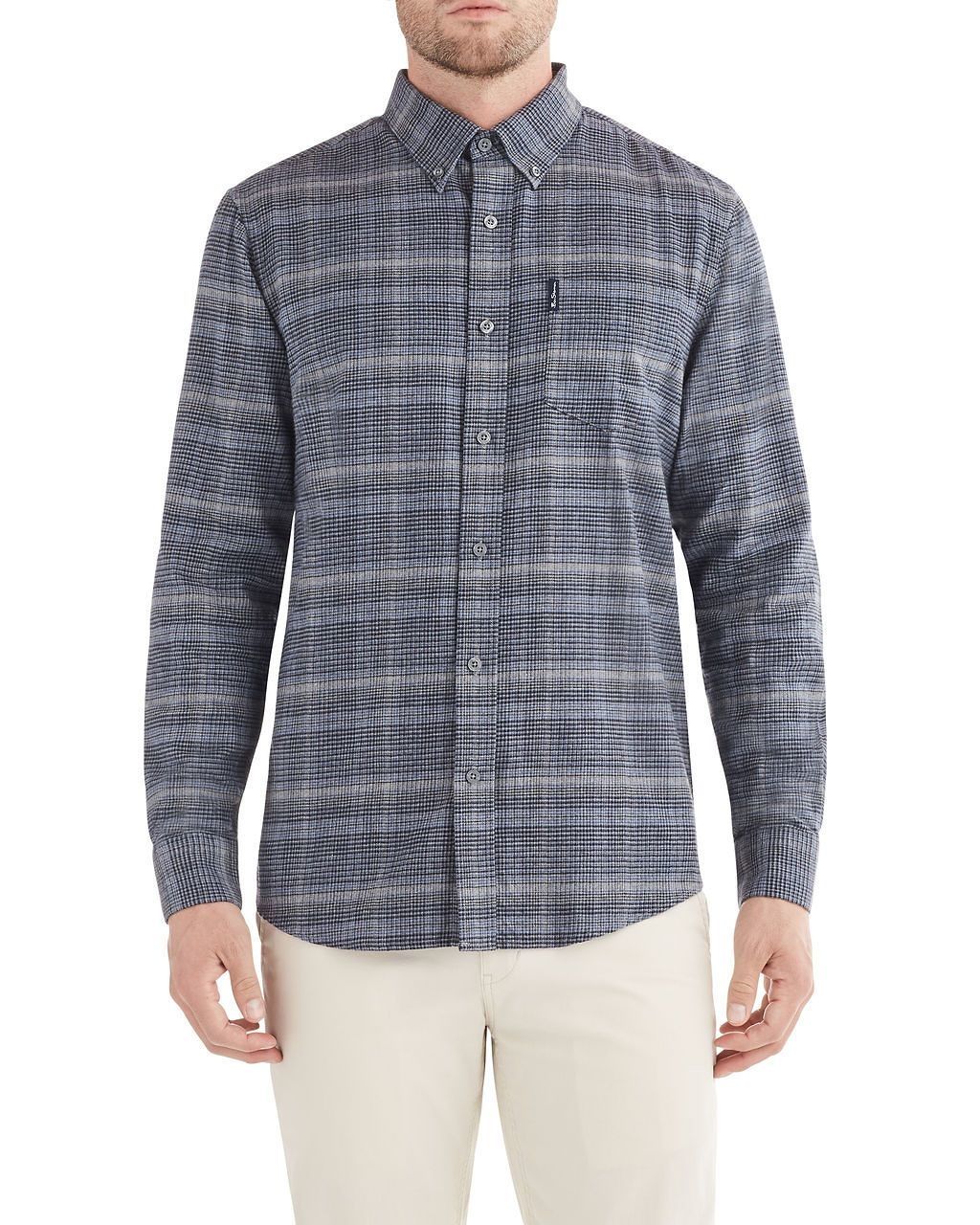 LS HRRNGBN MINI CHK Shirt Indigo