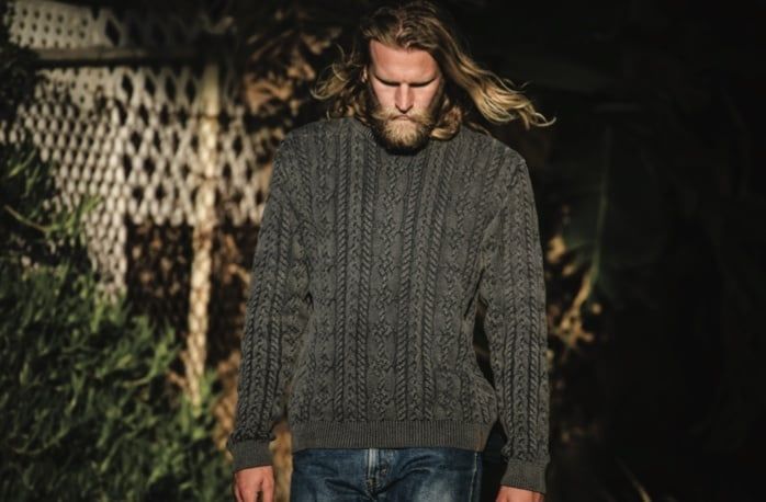 Fisherman Sweater , Color: Black, Size: Small