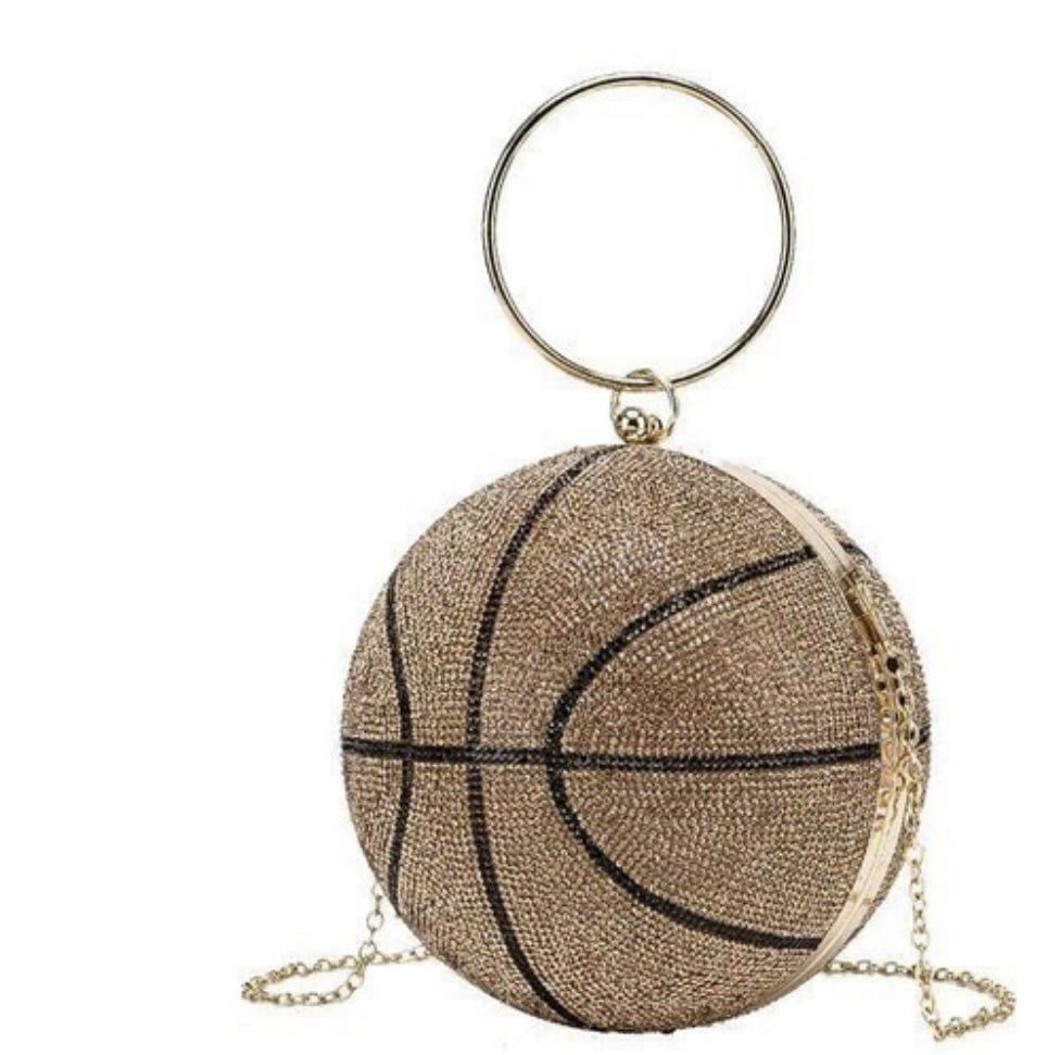 Queen Ebony Golden Crystal Macrame Rhinestone Clutch with Strap Purse