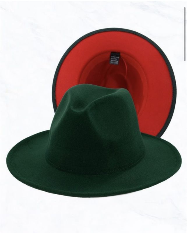 Queen Dora Dark Green Red-Bottom Fedora Hat