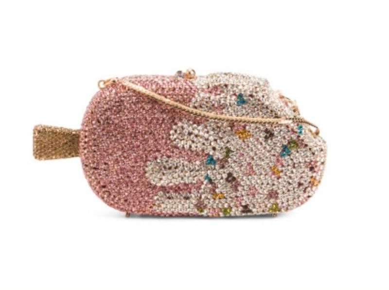 Queen Shanice Diamond Rhinestone Ice Cream Clutch with Strap