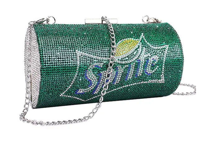 NEW! Sprite Inspired Rhinestone Clutch