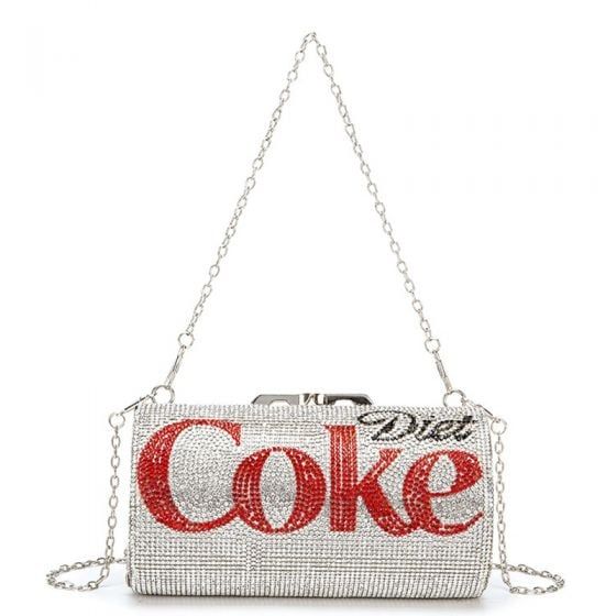 NEW! Diet Cola Inspired Rhinestone Clutch
