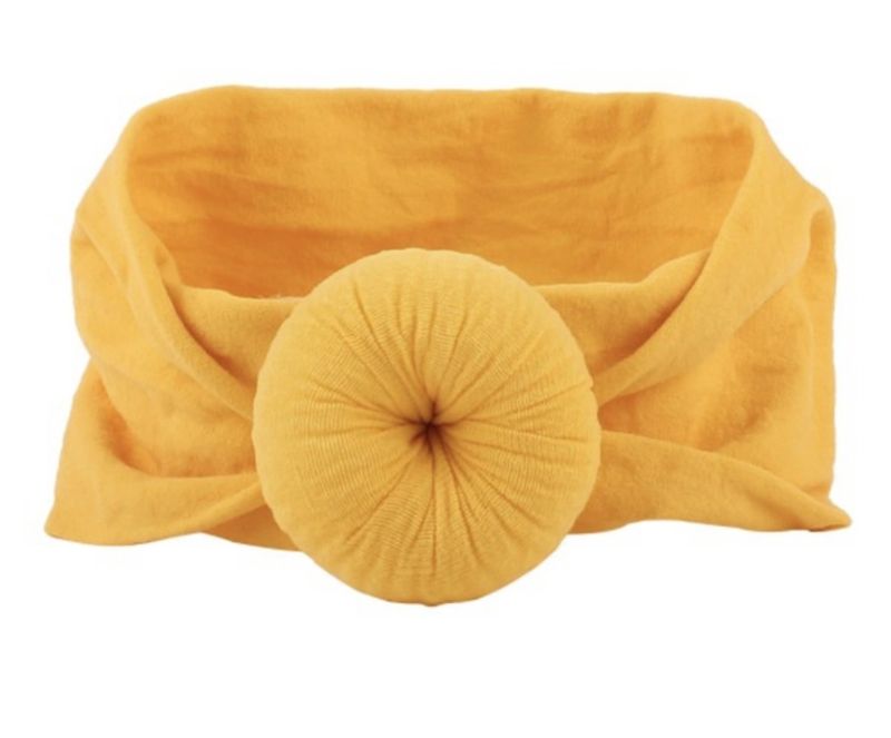 Princess Jasmine Mustard Turban Knotted Headband