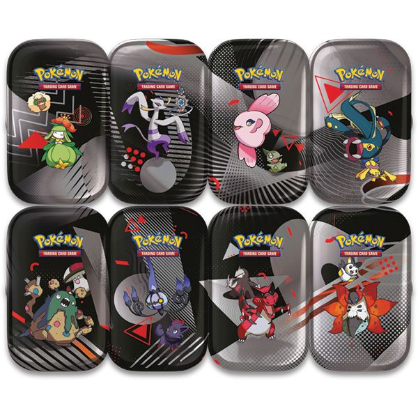 PKMN: Scarlet &amp; Violet 10.5 Black Bolt/White Flare- Unova Mini Tin Display (8 Tins)