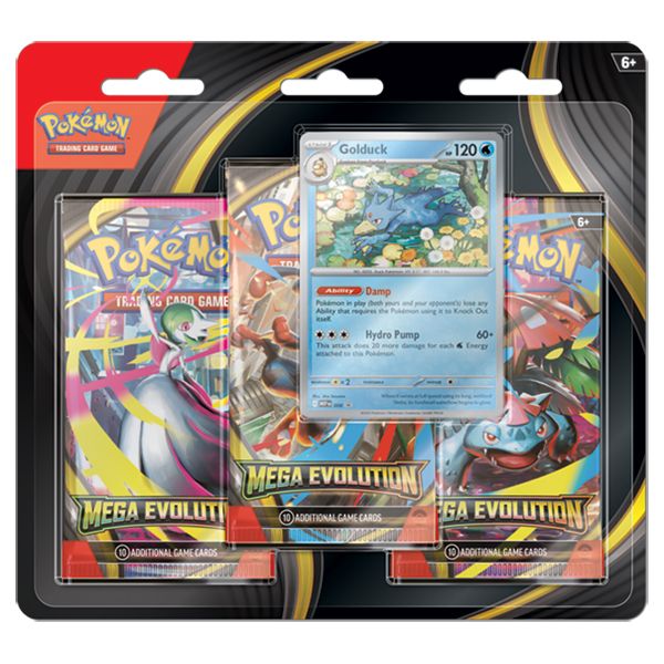 PKMN: Mega Evolution Three Pack Blister - Golduck Promo