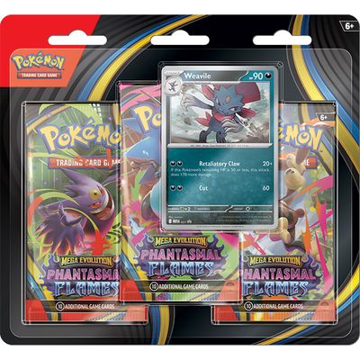 PKMN: Mega Evolutions - Phantasmal Flame: 3-Pack Blister - Promo 1