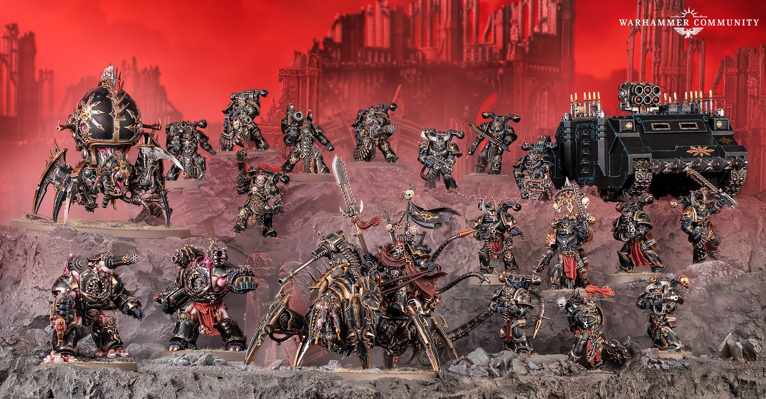 WH40K: Battleforce Box Set -CHAOS SPACE MARINES: HELLFORGED WARBAND
