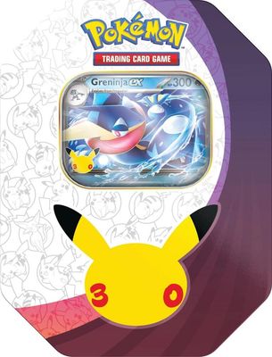 PKMN: 30th Celebration Ex Tin Collection (1 of each Sylveon Ex and Greninja Ex!)