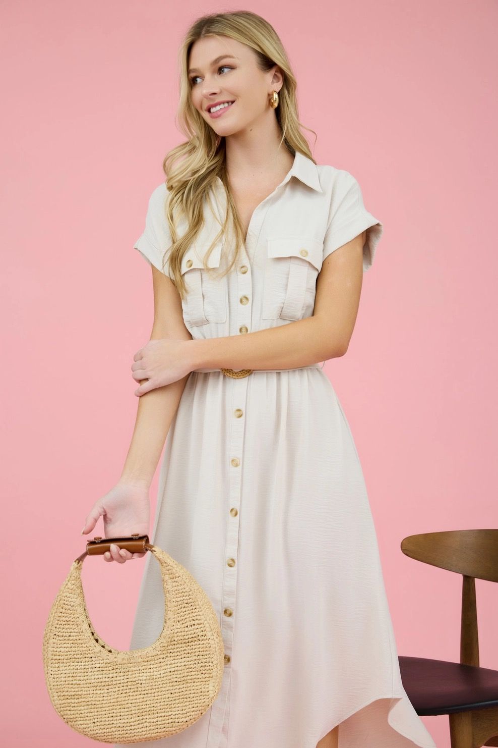 Collared Button Down Midi
