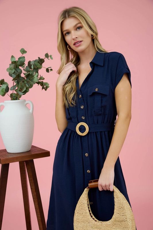 Collared Button Down Midi