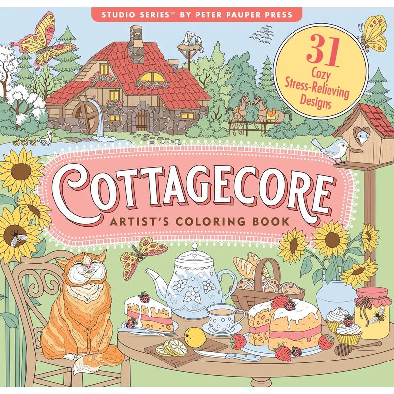 Cottage Core Artist Coloring Book