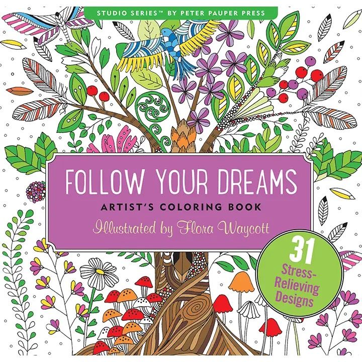 Follow Your Dreams Artist Adult Coloring Book