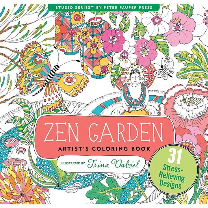 Zen Garden Artist Adult Coloring Book