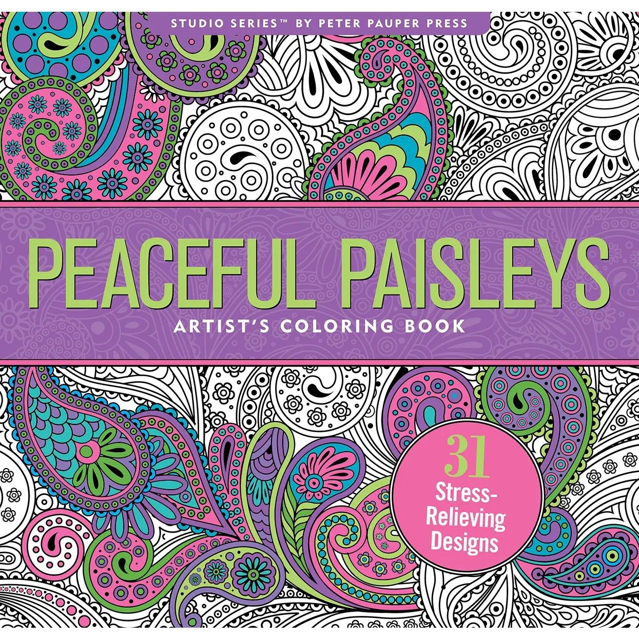 Peaceful Paisleys Artist Adult Coloring Book