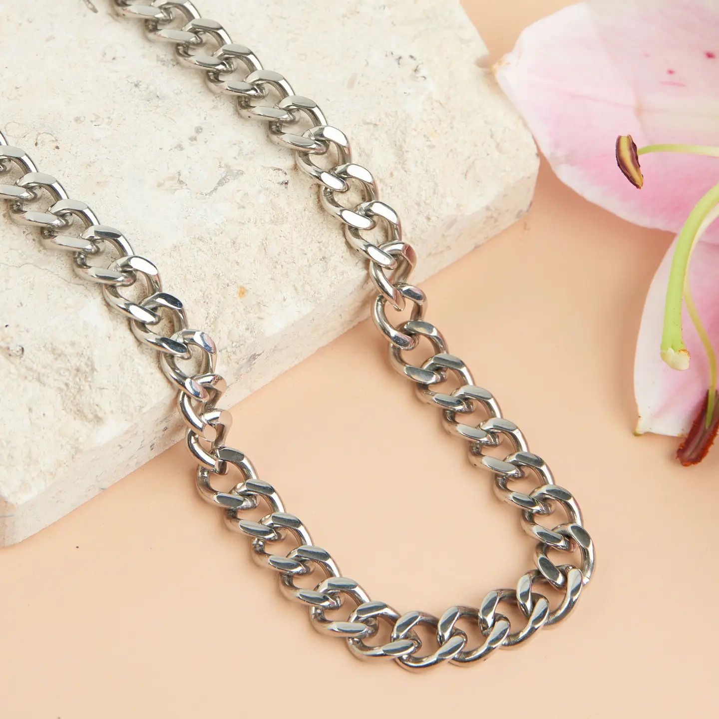 Stainless Steel 16&quot; Chunky Chain Necklace