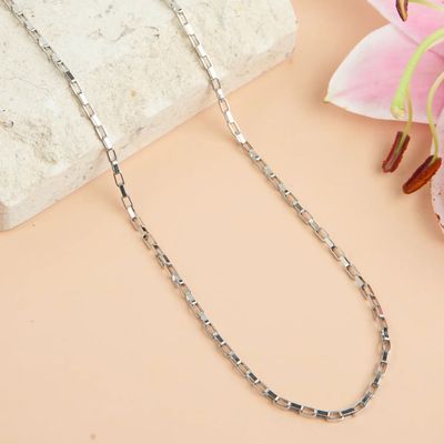 Stainless Steel 18&quot;Box Chain Necklace
