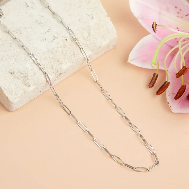 Stainless Steel 18&quot; Paperclip Chain Necklace