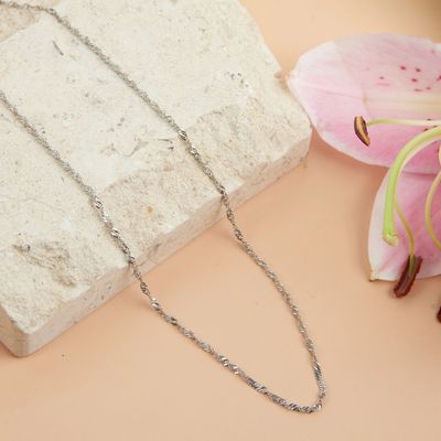 Silver Twisted Chain Necklace