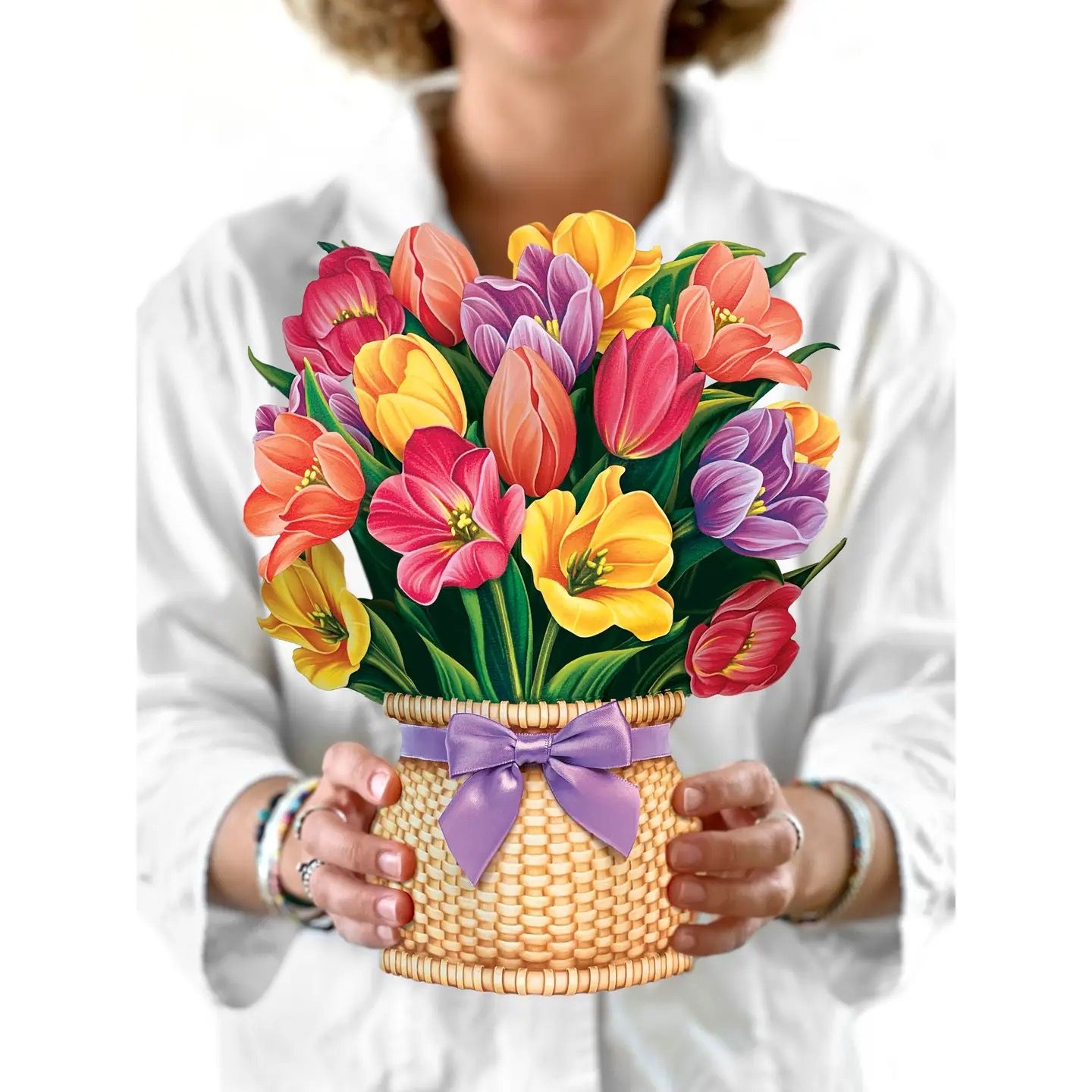 Festive Tulips Pop Up Card