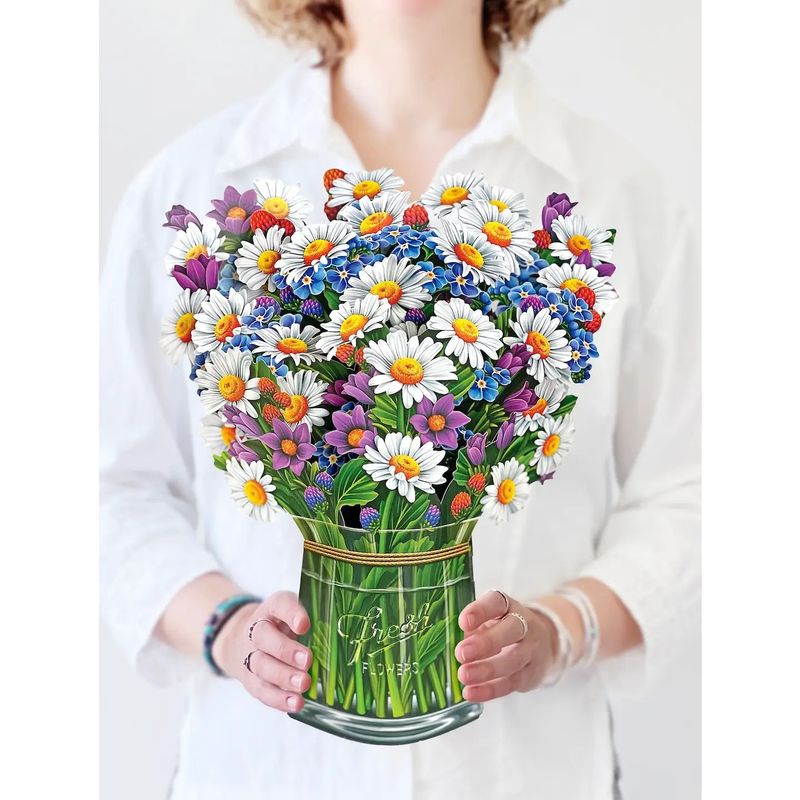 Field of Daisies Pop Up Card