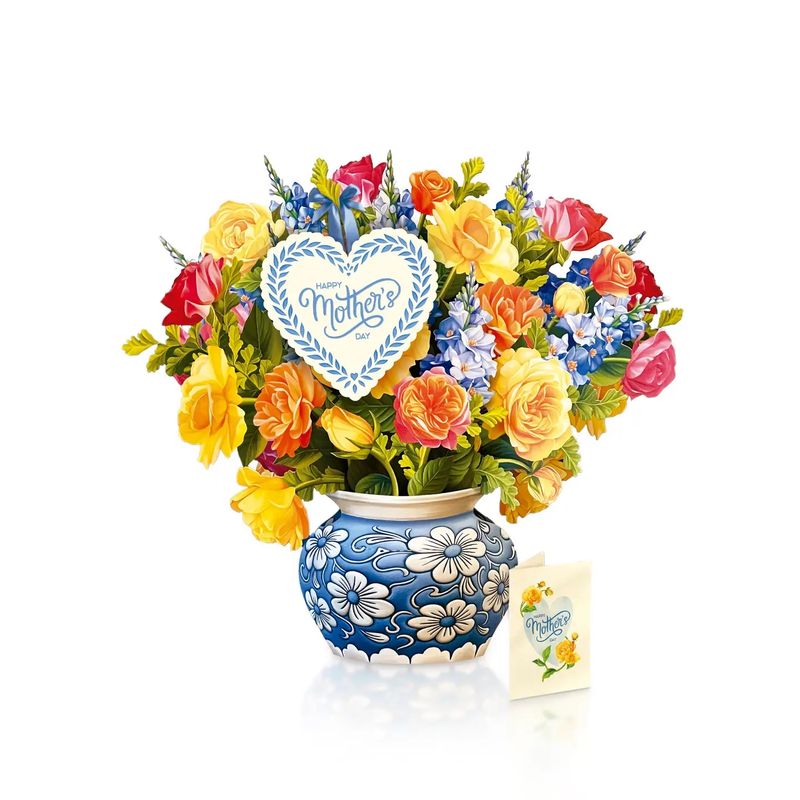 Mother&#39;s Day Grande Sorbet Roses Pop Up Card
