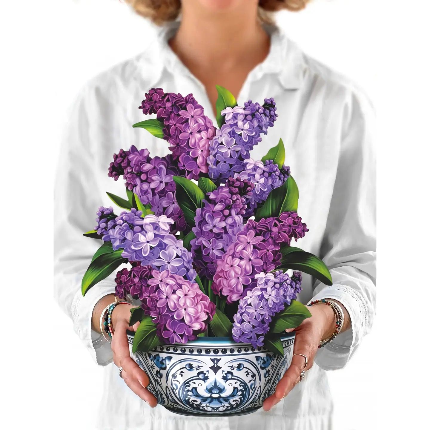 Garden Lilacs Pop Up Card