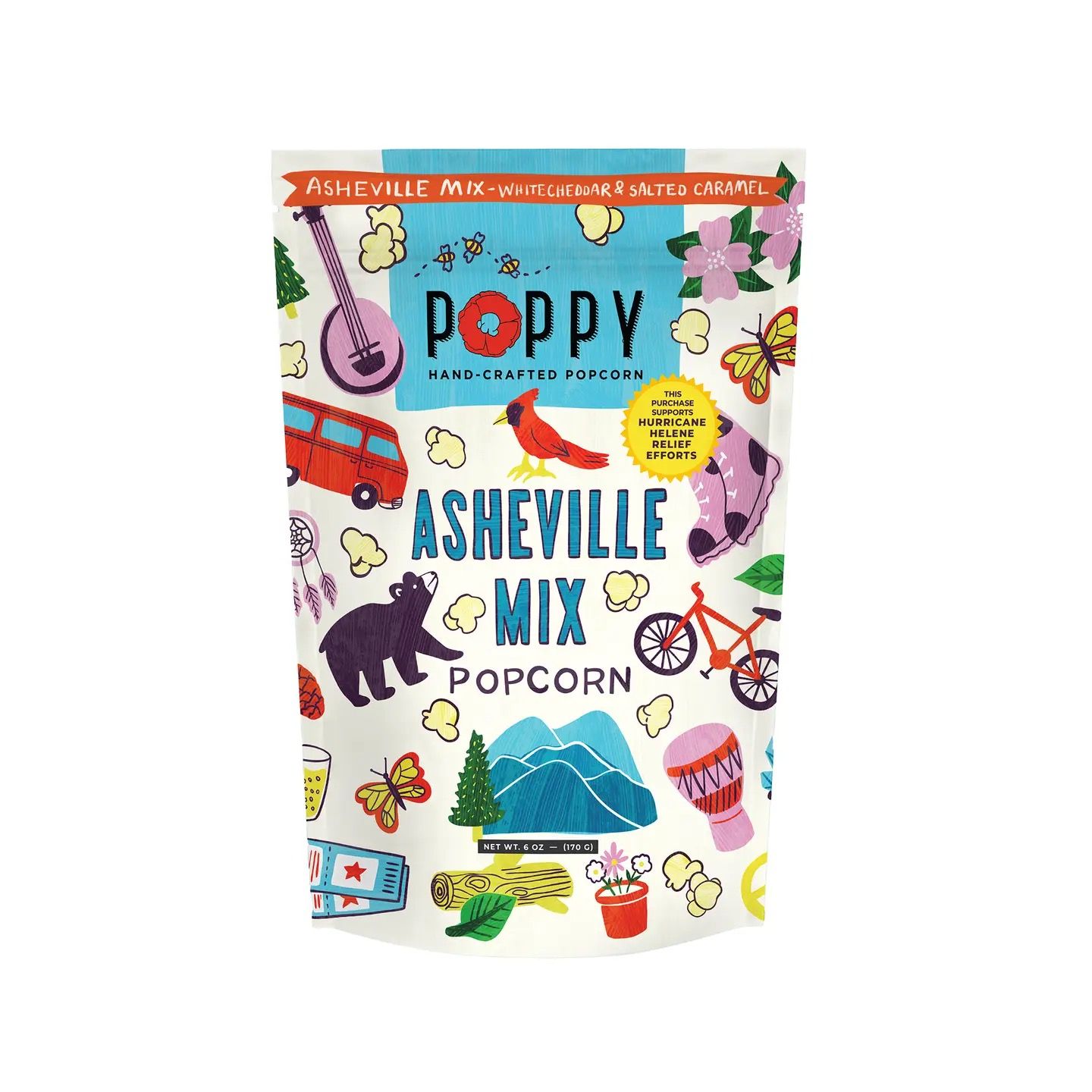 Poppy Hand-Crafted Popcorn - Asheville Mix