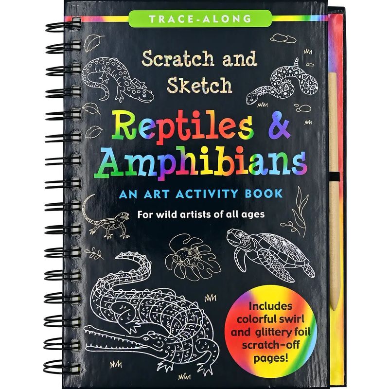 Reptiles &amp; Amphibians Scratch and Sketch Book