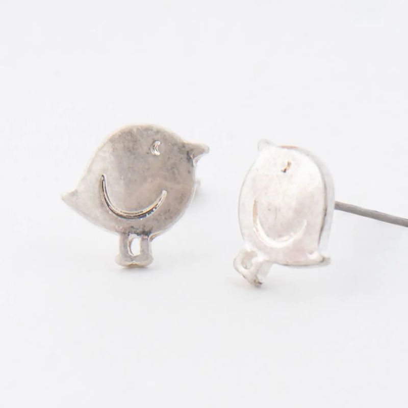 Birdie Stud Buds Earrings - Silver