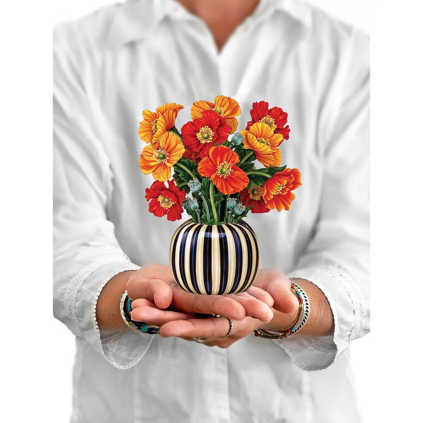 Mini French Poppies Pop Up Card