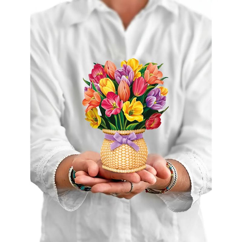 Mini Festive Tulips Pop Up Card