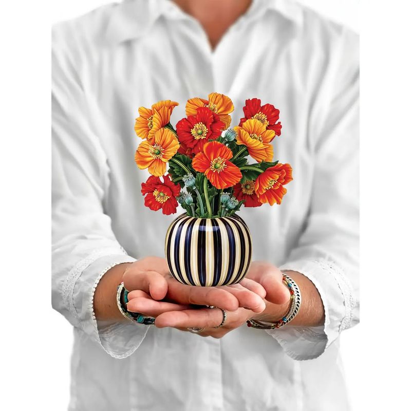 Mini French Poppies Pop Up Card