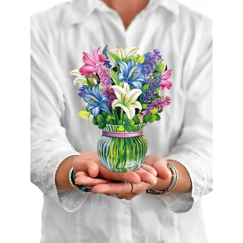 Mini Lilies &amp; Lupines Pop Up Card